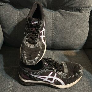 Asics Black and White Athletic Sneakers